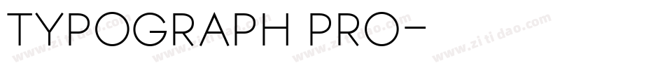 TYPOGRAPH PRO字体转换